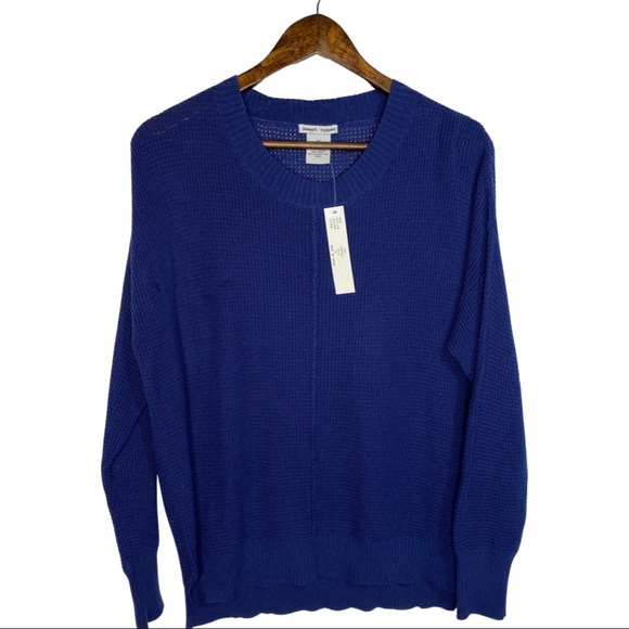 Sweet Romeo | Navy Crewneck Knit Sweater | Medium - Picture 3 of 7